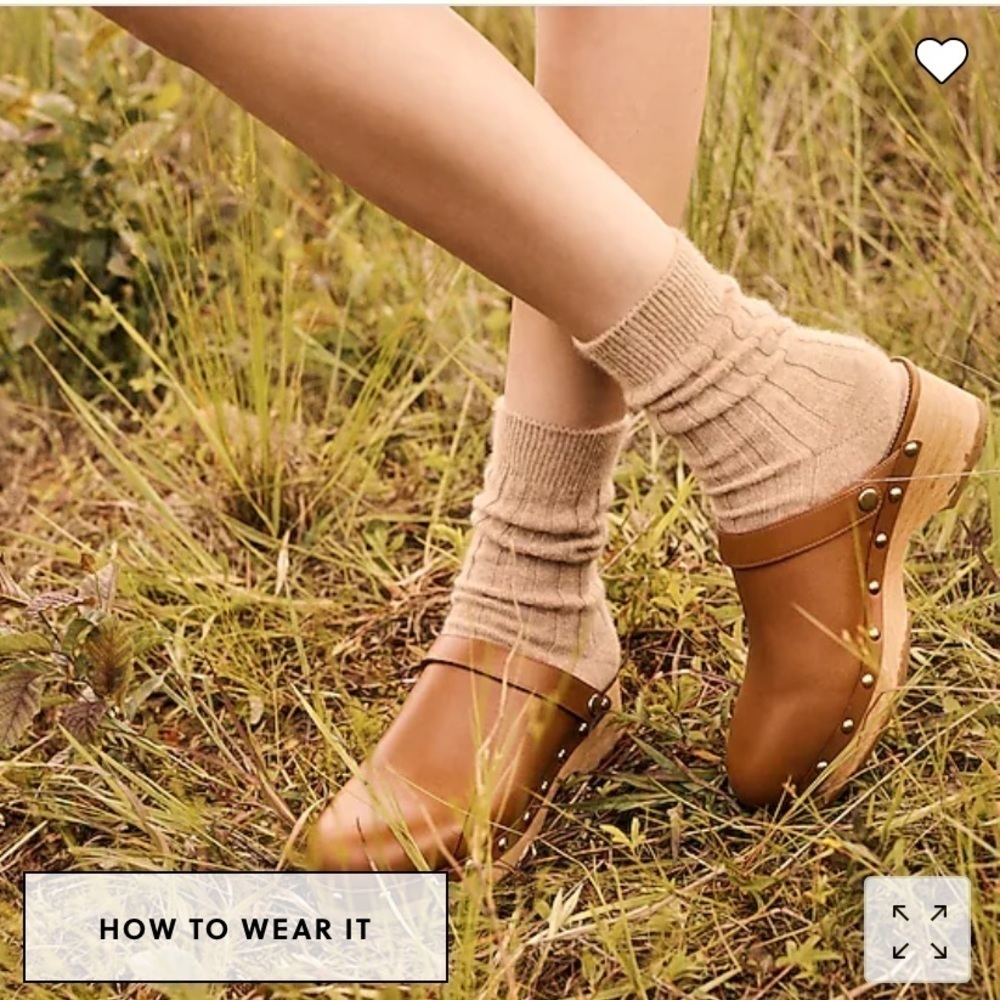 J. Crew Brown Leather Mules with Gold Studs